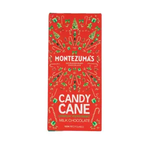 Montezumas Milk Chocolate Candy Cane Crunchy Peppermint Bar 90g